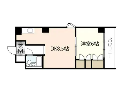 グレース天満町(1LDK/2階)の間取り写真