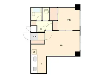 日神パレステージ東長崎(1LDK/9階)の間取り写真