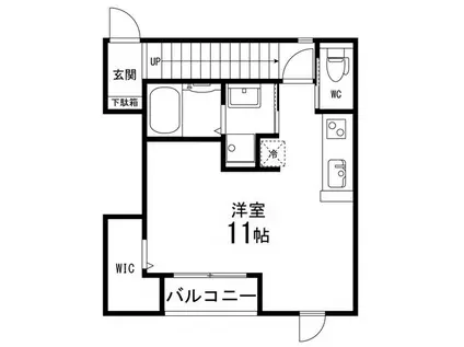 トゥリパーノ上杉(ワンルーム/2階)の間取り写真