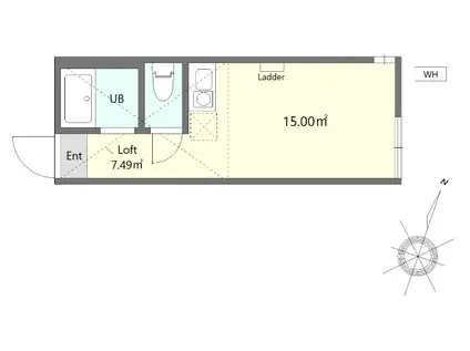 南太田チョコレートサンデー(ワンルーム/2階)の間取り写真