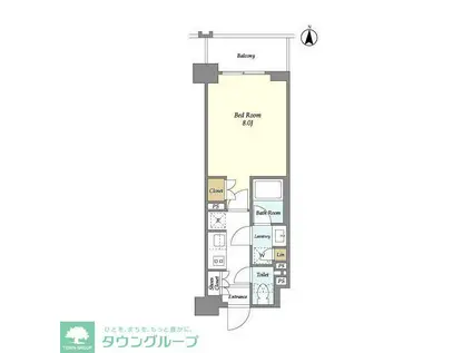 ラティエラ両国(1K/4階)の間取り写真