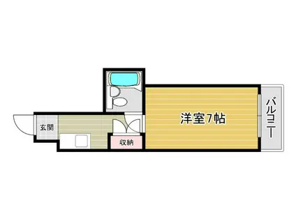コーポアユーズ(1K/2階)の間取り写真