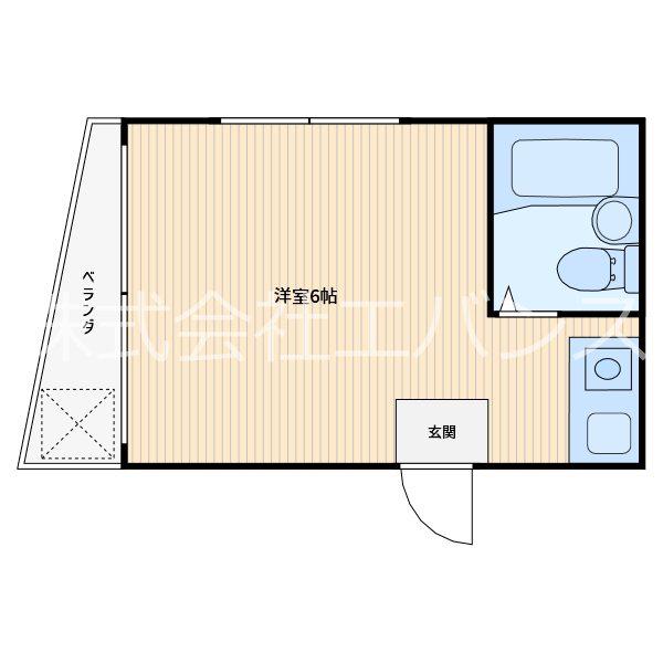 NKH並木(ワンルーム/1階)の間取り写真