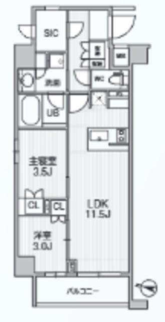 ALIVIS綾瀬(2LDK/2階)の間取り写真