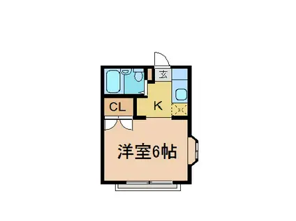 シャインマウンテン(1K/2階)の間取り写真