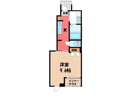 ルミエール(1K/1階)の間取り写真