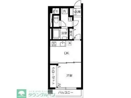 キャッスル日吉(1DK/5階)の間取り写真