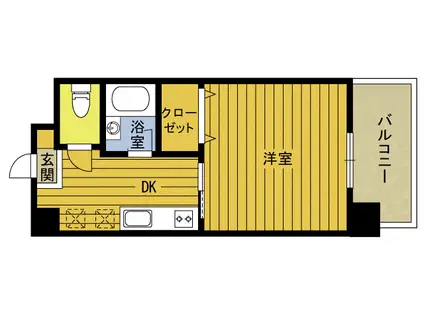 グランソレイユ(1K/2階)の間取り写真