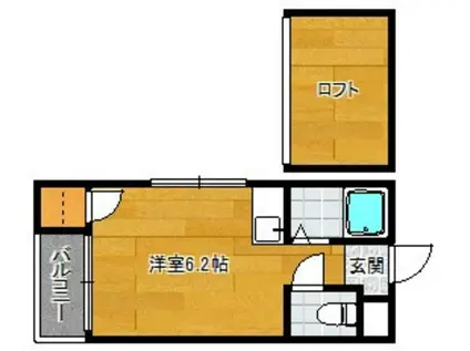 モアハイツ名島(ワンルーム/1階)の間取り写真