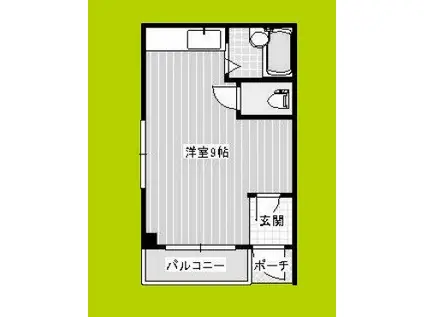 アドバンスハイム(ワンルーム/1階)の間取り写真