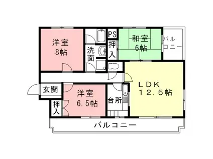 AVANTI公園通(3LDK/5階)の間取り写真