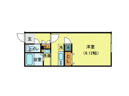 MODULOR白山II(ワンルーム/3階)の間取り写真