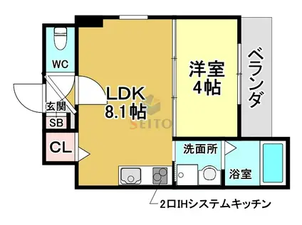 ESTRELLA(1LDK/1階)の間取り写真