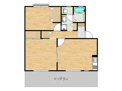 ハイネス桜木II(2LDK/1階)の間取り写真
