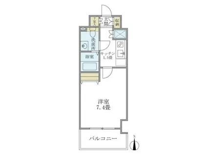 KDX吾妻橋レジデンス(1K/4階)の間取り写真