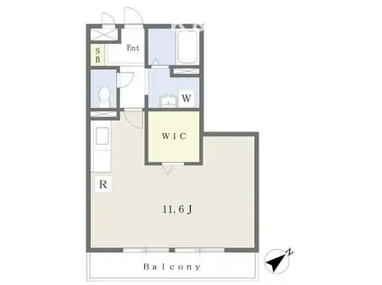 ロイヤルコートII(ワンルーム/1階)の間取り写真