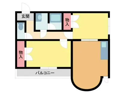 メゾンド中山(2LDK/3階)の間取り写真