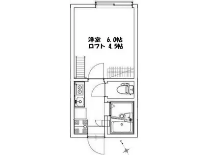 アゼストレントひばりが丘(1K/1階)の間取り写真