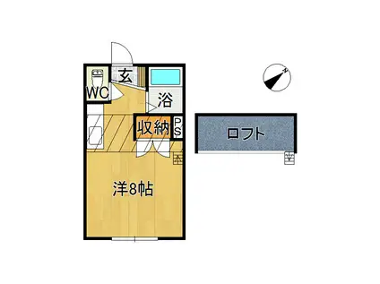 エスポアール(ワンルーム/1階)の間取り写真