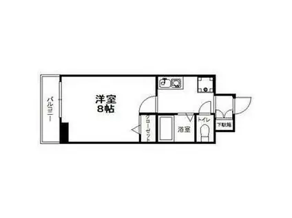 メリックビルII(1K/2階)の間取り写真