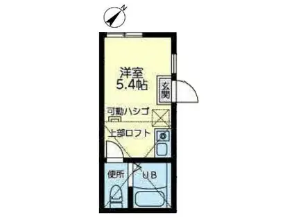 ユナイト黄金町ロザンナの杜(ワンルーム/2階)の間取り写真