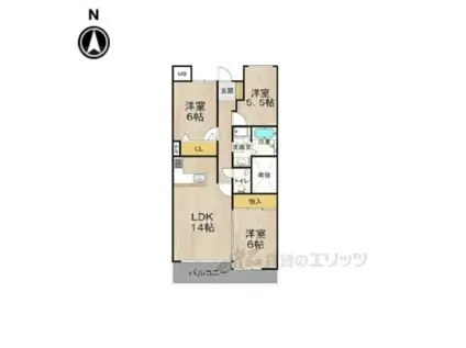 DO 鶴見(3LDK/3階)の間取り写真