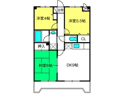 グランパレスNSK(3DK/1階)の間取り写真