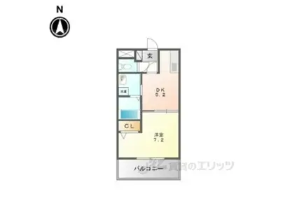 IRIS YOU(1DK/3階)の間取り写真