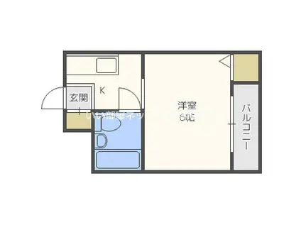 豊中ニューハイツ(1K/2階)の間取り写真