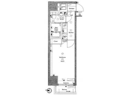 AXAS池袋(1K/10階)の間取り写真