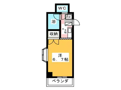 イエティシティハイム(ワンルーム/3階)の間取り写真