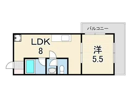 マルタカマンション(1LDK/4階)の間取り写真