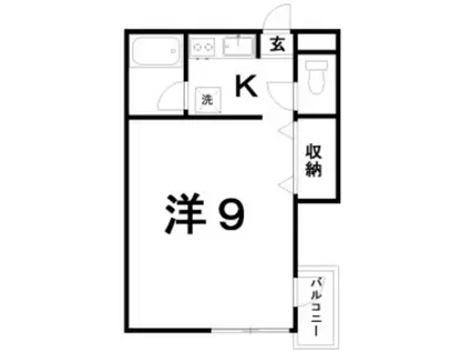 メゾン内藤(ワンルーム/3階)の間取り写真