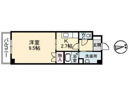 クレール光が丘(1K/5階)の間取り写真