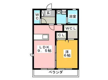 FELICE(1LDK/1階)の間取り写真