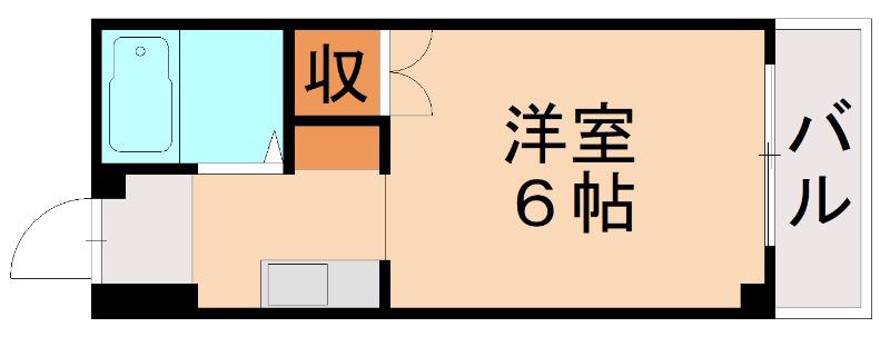 サンドミール春日(1K/3階)の間取り写真