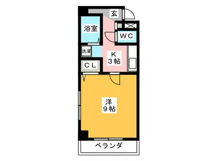 プチメゾン・F(1K/2階)の間取り写真