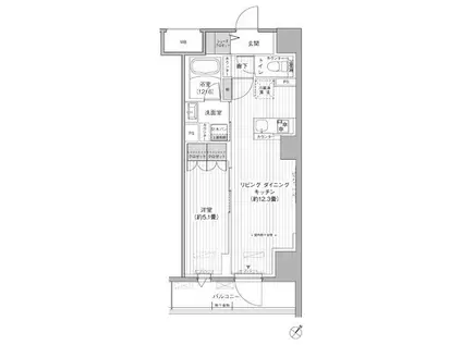 MAISON CHROLO(1LDK/6階)の間取り写真