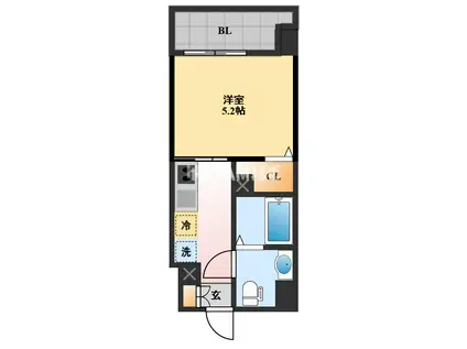 MODERN PALAZZO諫早駅前(1K/14階)の間取り写真