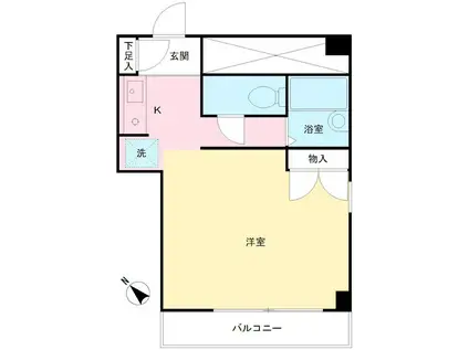 プレミール高幡(ワンルーム/7階)の間取り写真