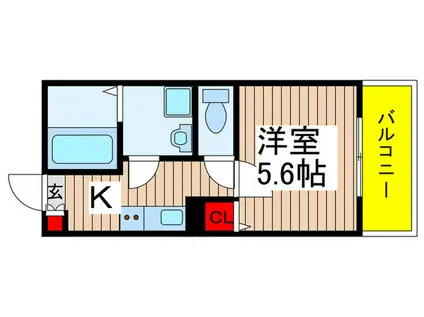 MELDIA八千代台北1丁目A(1K/1階)の間取り写真