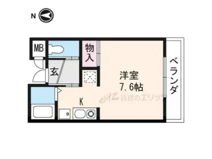 プリマヴェーラII(1K/3階)の間取り写真