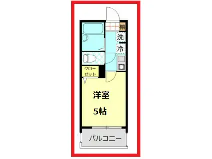 メルディア東向島(1K/1階)の間取り写真