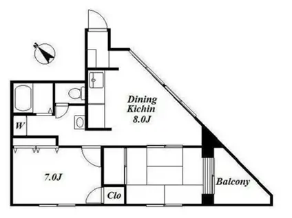Rー12988(2DK/3階)の間取り写真