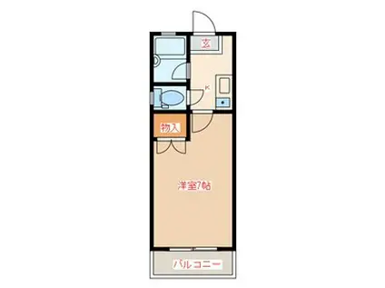 レポス諸岡(1K/3階)の間取り写真