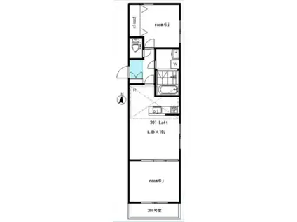 LARES-Yラレース ワイ(2LDK/3階)の間取り写真