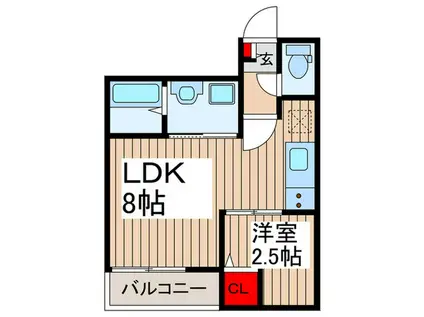 JACK YOSHINO II(1LDK/2階)の間取り写真