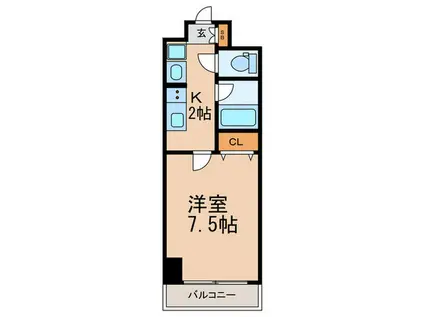 パークビュー王子公園駅前(1K/7階)の間取り写真
