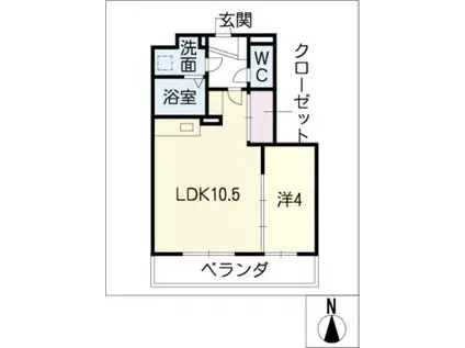 PANGAEA(1LDK/2階)の間取り写真