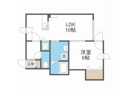 マイスター渋谷マンション(1LDK/3階)の間取り写真